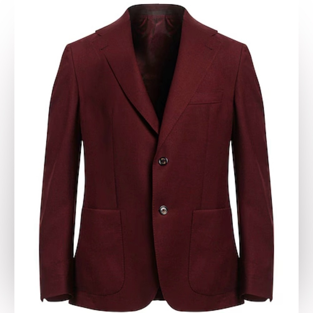 Eleventy Coupe Athletique Burgundy Blazer Jacket Athletic Fit Size 56 EUC